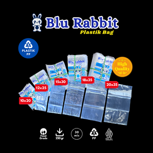 Sacs en plastique transparents de qualité alimentaire 12 x 24 cm, marque Blu Rabbit, en polypropylène thermoscellable, fabriqués en Indonésie, vente en gros - Product Image 6