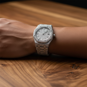 Reloj Moissanite Completamente Cubierto de Diamantes para Hombre, Estilo Lujoso, Acero Inoxidable, Resistente al Agua, Hip Hop, Logotipo Personalizado, Reloj de Pulsera de Cuarzo - Product Image 6