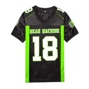 Maillot de football américain personnalisé en mesh, col en V, manches courtes, uniforme d'équipe, impression de numéro, vente en gros - Product Image 1
