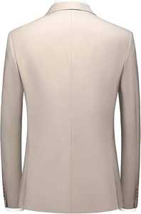 เสื้อสูทผู้ชายคุณภาพสูง ดีไซน์ใหม่ ปี 2026 สีขาว สำหรับทำงาน ลำลอง แบบสองกระดุม - Product Image 3