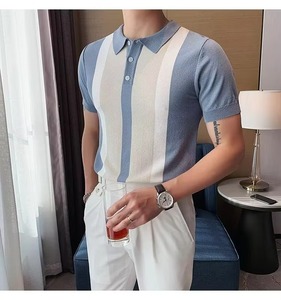 เสื้อโปโลชายแขนสั้นพิมพ์ลาย 3 มิติ ปี 2025 สไตล์เรียบง่าย ผ้าฝ้าย/โพลีเอสเตอร์ ทอเนื้อผ้าระบายอากาศได้ดี - Product Image 3