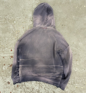 Sudadera con capucha oversize tie-dye para hombre, de algodón French Terry, con bolsillos, estilo streetwear desgastado para otoño, algodón de alto gramaje - Product Image 5