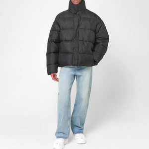 Veste matelassée en nylon pour homme, coupe-vent, imperméable, anti-UV, col montant, doublée, avec logo frontal, idéale pour la randonnée en hiver - Product Image 6