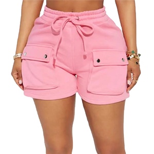 Custom Logo Solid Summer French Terry Tank Top Sleeveless Cargo Shorts Two Piece Jogger <b>Set</b> for Women Quick Dry & Eco-Friendly - Product Image 5