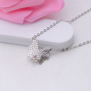 Accesorios de Plata S925 para Mujer, Collar con Colgante de Mariposa y Perla de Circonio, Cadena de Clavícula Moderna, Dijes de Moda - Product Image 4