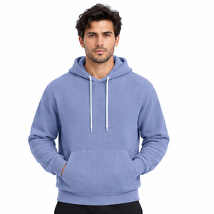 Sweat à capuche personnalisé pour homme en maille gaufrée, pull décontracté et tendance à manches longues, streetwear, vente en gros usine - Product Image 1