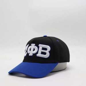 หมวกแก๊ป Zeta Phi Beta ปักลาย ZPB สีดำ-น้ำเงิน ปีกแบน ปรับขนาดได้ สำหรับชมรมนักศึกษา ดีไซน์ทันสมัย สวมใส่สบาย - Product Image 2