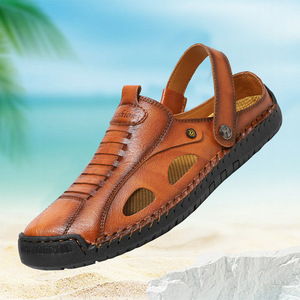 2026 New Men's Comfort Soft Leather Non-Slip Slip-On Casual Hollow <b>Shoes</b> <b>for</b> <b>Elderly</b> - Product Image 1