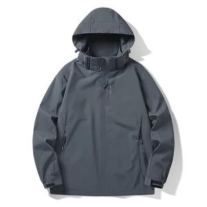 Custom Outdoor <b>Hooded</b> Waterproof Windbreaker <b>Soft</b> <b>Shell</b> Unisex Hiking Sportswear Breathable Stretch Microfleece Mountaineering - Product Image 4