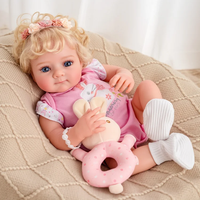 Poupée Reborn Babeside Ziva de 17 pouces - Corps entièrement en vinyle, cheveux implantés à la main, mini jouet doux pour filles