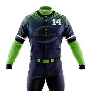 Uniforme de baseball 2026 en polyester respirant et confortable pour adultes, couleurs personnalisées, logo, service OEM, haute qualité, faible MOQ 10 - Product Image 4