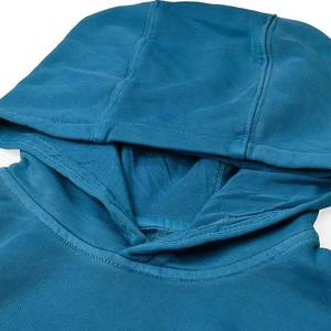 เสื้อสเวตเชิ้ตแขนสั้นมีฮู้ดสีเขียวอมฟ้าสำหรับผู้ชาย ทรงปกติ สีพื้น ผ้าฝ้ายเฟรนช์เทอร์รี่ สวมใส่สบาย ระบายอากาศได้ดี เหมาะสำหรับฤดูร้อน - Product Image 2
