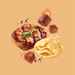 SAMAH BBQ Quattro Chips de Maíz con Sabor a Galbi Coreano, Sabor a Carne Ahumada, Textura Ondulada de Cuatro Capas, Paquete de Snacks Crujientes, Bocado Adictivo - Product Image 1