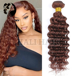 Extensiones humanas Remy de onda profunda de trama de 100g de alta calidad, todos los colores teñidos, Super doble máquina dibujada, Hali vietnamita, dibujado a mano - Product Image 1