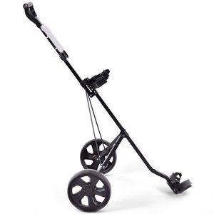 2-Wheel Folding Push <b>Pull</b> Golf <b>Cart</b> Trolley with Scoreboard Convenient Travel Companion for Golfers - Product Image 4