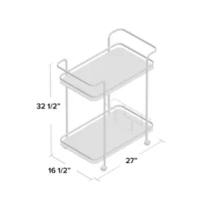 Chariot de service à boissons en métal fait main de luxe, chariot roulant de qualité supérieure pour hôtel, chariot à boissons moderne en métal pour restaurant, finition plaquée sécurisée - Product Image 2