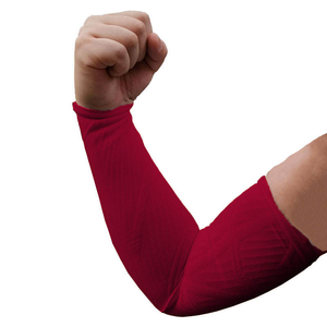Manchon de bras unisexe respirant anti-UV personnalisé orange pour sports de plein air, cyclisme, baseball, compression rafraîchissante sans couture pour adultes - Product Image 4