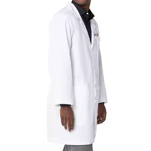 Uniforme Blanco de Hospital para Hombre, Talla Grande, Bata de Laboratorio Ligera con Diseño Seguro para Detección de Agujas, para Estudiantes de Medicina - Product Image 2