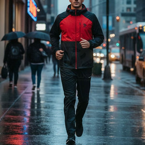 Traje cortavientos personalizado de poliéster/nailon, ropa transpirable de alto rendimiento para correr, hacer senderismo y actividades diarias. - Product Image 4
