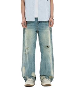 Pantalones vaqueros rectos de cintura media a cuadros de lujo a la moda con etiqueta personalizada 2025, pantalones holgados informales de negocios de alta calidad para hombre, fabricante OEM - Product Image 3