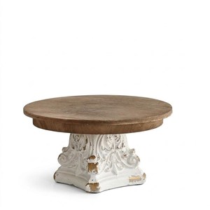 Vintage Farmhouse Pedestal Tray <b>Set</b>, Rustic Wooden <b>Cake</b> <b>Stand</b>, Vintage Wedding Table Centrepiece, Shabby Chic Display Riser Gift - Product Image 6