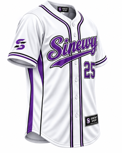 Camiseta de Béisbol Blanca para Hombre SINEWY SPORT, Impresión Sublimada con Nombre del Equipo 25, Absorbe la Humedad, Manga Corta, Corte Regular, Adulto - Product Image 3