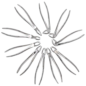 Juego de 10 Piezas de Fórceps Manuales para Extracción Dental, Kit de Herramientas Quirúrgicas para Dentistas, Certificado CE Clase I, Uso Hospitalario, QNQ Industries - Product Image 2