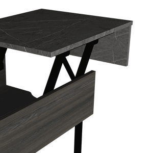 DEPOT E SHOP Tavolino da Caffè Toronto con Piano Sollevabile, Un Cassetto e Due Gambe, Disponibile in Carbon Espresso o Onyx - Product Image 6