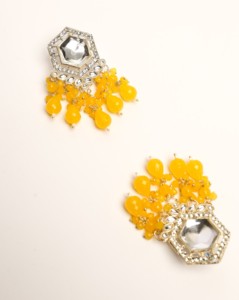 ต่างหูห้อยดีไซน์ใหม่ขายส่ง ประดับมุกเทียมทรงเรขาคณิต ลูกปัดห้อยประดับ โลหะผสมสังกะสีชุบทองรูปหกเหลี่ยม แฟชั่น - Product Image 2