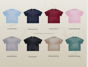 Camiseta de manga corta Vintage Retro lavada con ácido DTGDTF personalizada 250GSM peso pesado de gran tamaño teñido en aerosol hacer camiseta para hombres mayores - Product Image 5