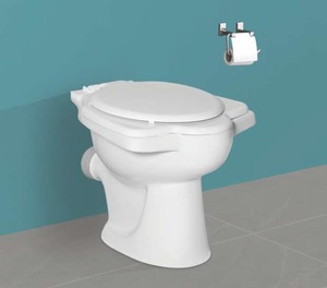 โถสุขภัณฑ์แบบตั้งพื้นทรงโมเดิร์น Anglo P & S TRAP แบบสองช่องระบายน้ำ  วัสดุเซรามิก  แบบชิ้นเดียว ระบบ Dual-Flush - Product Image 2