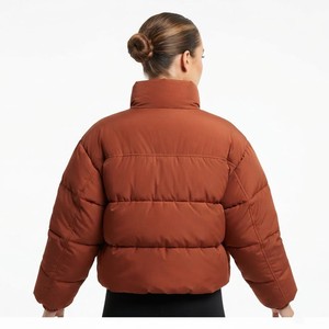 Women's Custom <b>Cropped</b> <b>Puffer</b> <b>Jacket</b> Winter Quilted Full Zip Short length Outerwear Custom Private Label Manufacturer - Product Image 3