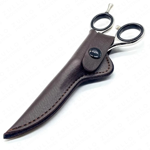 Ciseaux de barbier professionnels personnalisés de 6,5 pouces en acier inoxydable, ciseaux à cheveux avec manche de couleur personnalisée et étui en cuir PU - Product Image 4