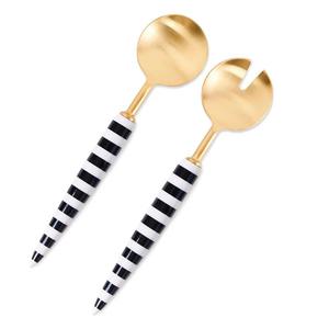 Ensemble de couverts décoratifs en bois pour salade, écologiques et légers, ustensiles de cuisine pour la maison, finition noyer - Product Image 2