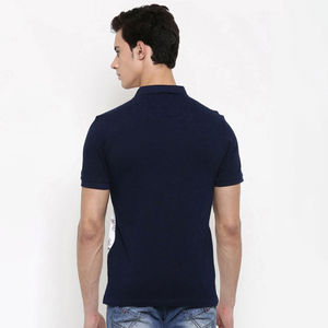 Polo blanc pour homme, imprimé sur toute la surface, manches contrastées, coton respirant, décontracté, manches courtes, vêtements d'été - Product Image 2