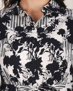 Vestido Casual de Verano 2026, Estampado, Holgado, Estilo Occidental, para Mujer, Tallas Grandes, Mangas 3/4, Tela Muselina Premium - Product Image 6