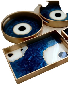 ถาดเสิร์ฟอีพ็อกซี่เรซินทำมือแบบอบแห้งของจำเป็นสำหรับห้องครัวในบ้านร้านอาหารโรงแรมถาดเสิร์ฟตกแต่ง - Product Image 5