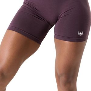 Shorts de sport pour femmes, taille haute, couleur violette, doux, extensibles, pour l'entraînement, le fitness, les activités sportives, sans couture, confortables - Product Image 6