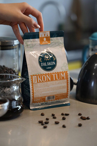 Café en Grano Tostado Italiano Premium, Mezcla Suave de Robusta Caramelizada de Vietnam, Bolsa de Espresso DALAKON 0.25kg, para Tiendas de Té de Burbujas y Latte - Product Image 2