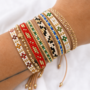 Bohemian Beaded <b>Bracelet</b> For Daily Wear Party & Gifting <b>Adjustable</b> Custom Multi Handwoven Wristband Handcrafted Fashion Jewelry - Product Image 1