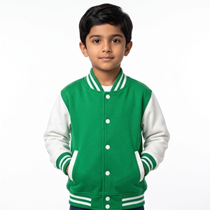 2025 Winter Waterproof Embroidered Woolen Low MOQ Unisex Kids Boys <b>Girls</b> <b>Varsity</b> Letterman College Baseball <b>Jacket</b> - Product Image 4
