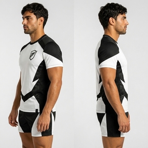 Custom Rugby Uniform Shorts Set Sublimated Team Uniform Breathable Quick Dry Polyester Sportswear Unisex with OEM Service - Product Image 5