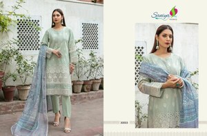 Haz que tu día sea especial con el uso más atractivo musulmán Chikankari Hand Work Salwar con fondo Churidar para mujeres - Product Image 4