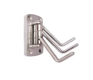 3 Pin Stainless Steel Cloth <b>Hook</b> for Doors and <b>Walls</b> Premium Quality SS202 Heavy Duty <b>Wall</b> Mounted Hanger Rack for Clothes Towel - Product Image 1