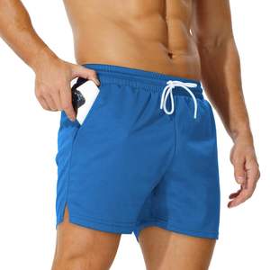 Sports Wear Men Casual <b>Canvas</b> <b>Football</b> Shorts Eco-Friendly Solid Front Logo Quick Dry Breathable Mid Waist Drawstring Closure - Product Image 3