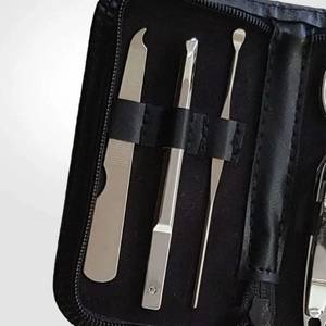 Luxurious Classic Stainless Steel 10 in 1 Professional <b>Nail</b> <b>Kit</b> Clipper Scissor File Single Spring Portable Case for Manicure - Product Image 3