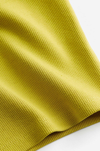 Women's Yellow Square Neck Ribbed Knit Crop Tank <b>Top</b> Casual Solid Color Sleeveless <b>Top</b> - Product Image 6