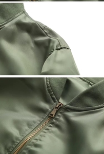 Chaquetas de Piloto Casuales Ajustadas para Hombre y Mujer, Ligeras, de Lona, con Logotipo Frontal - Venta al Por Mayor - Product Image 3