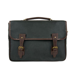 Sacoche Professionnelle pour Ordinateur Portable, Sac de Bureau en Toile Durable avec Doublure en Coton, Grande Capacité, Organisateur Portable pour Hommes - Product Image 5