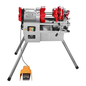 750W 28RPM Electric Pipe Threader Machine Power <b>Tool</b> for 1/2 2 Inch Pipes <b>Threading</b> & Cutting Pedal Operated - Product Image 1